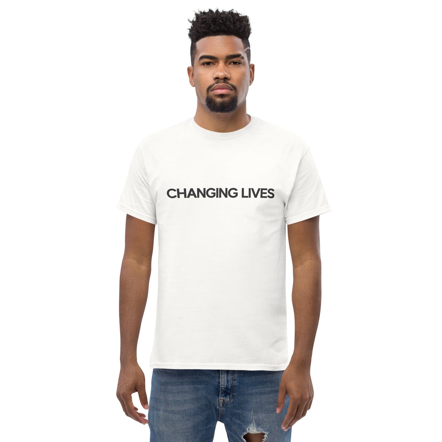 Changing Lives - Men's Luxury White T-Shirt