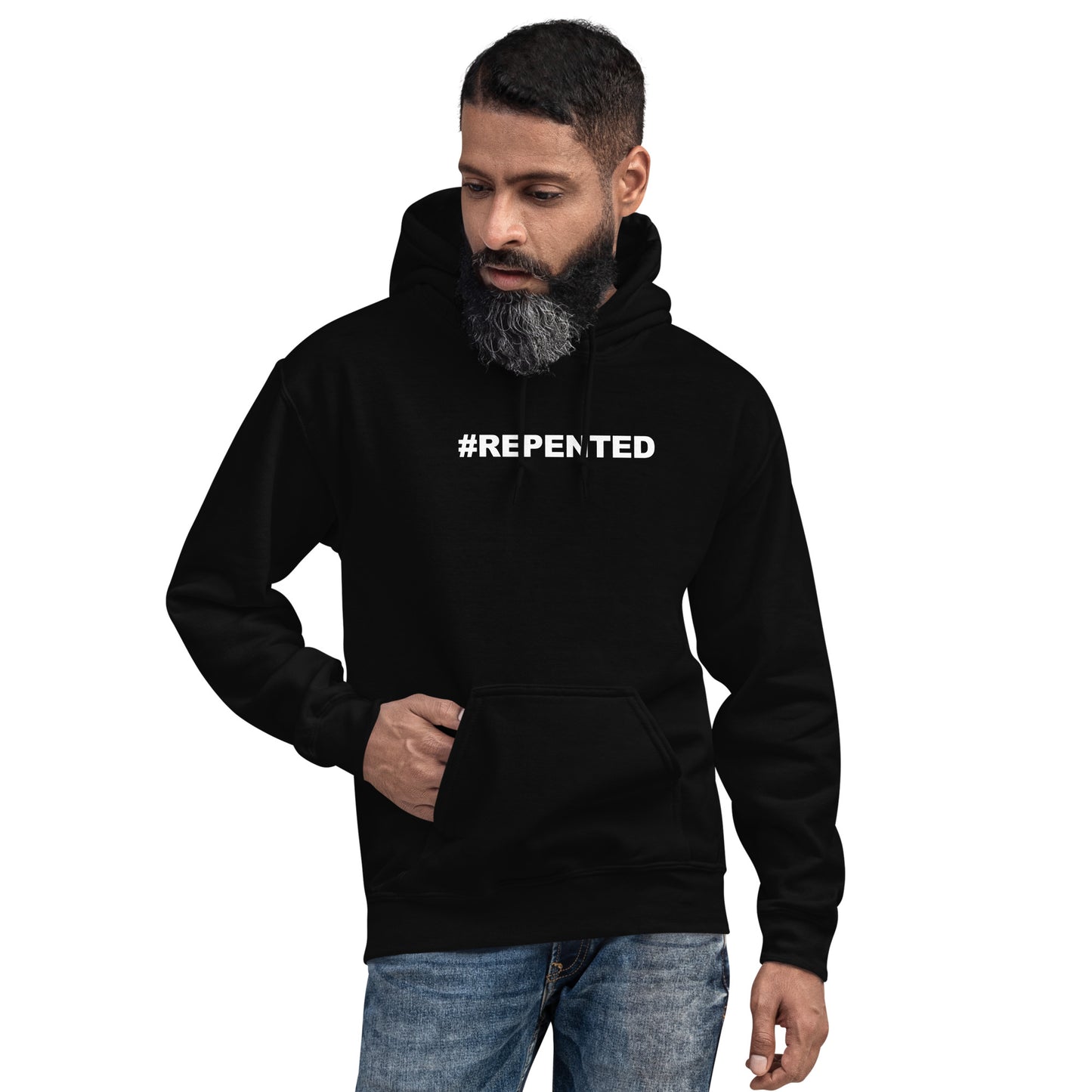 Men's #Repented - Luxury Black Hoodie