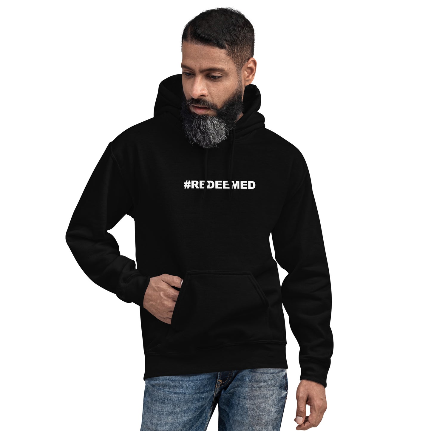 Men's #Redeemed - Luxury Black Hoodie