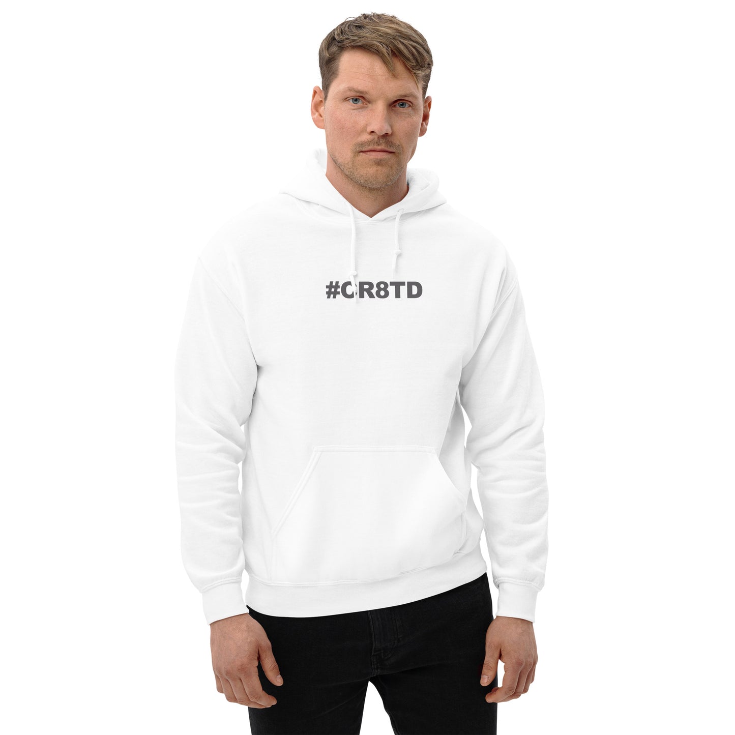 Men's #Cr8td - Luxury Signature White Hoodie