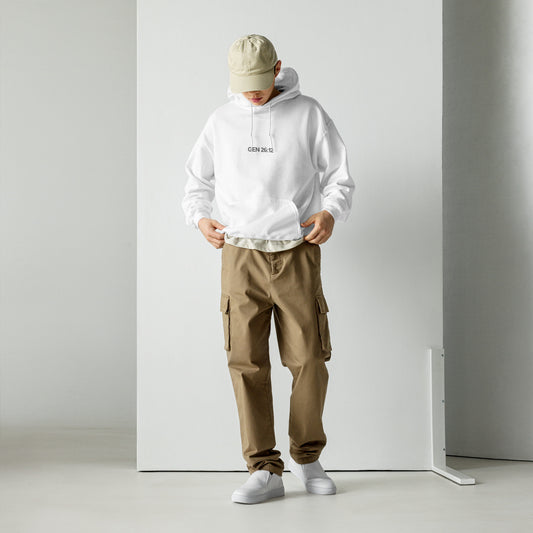 Men's - Gen 26:12 Luxury White Hoodie