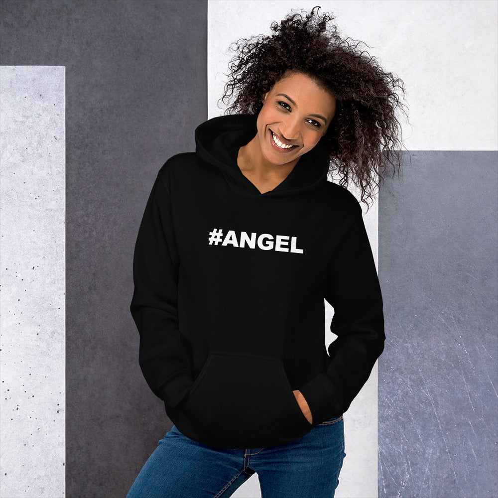 Women's #Angel - Luxury Black Hoodie