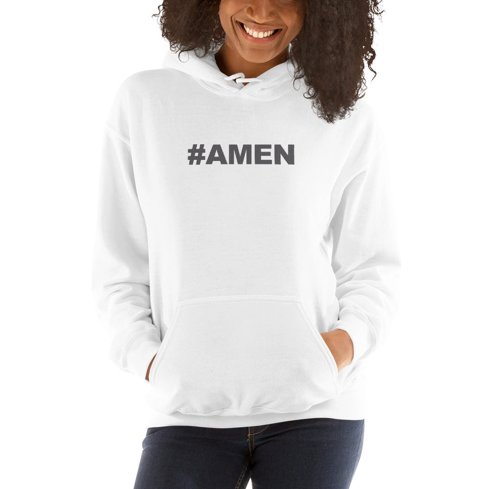 Women's #Amen - Luxury White Hoodie