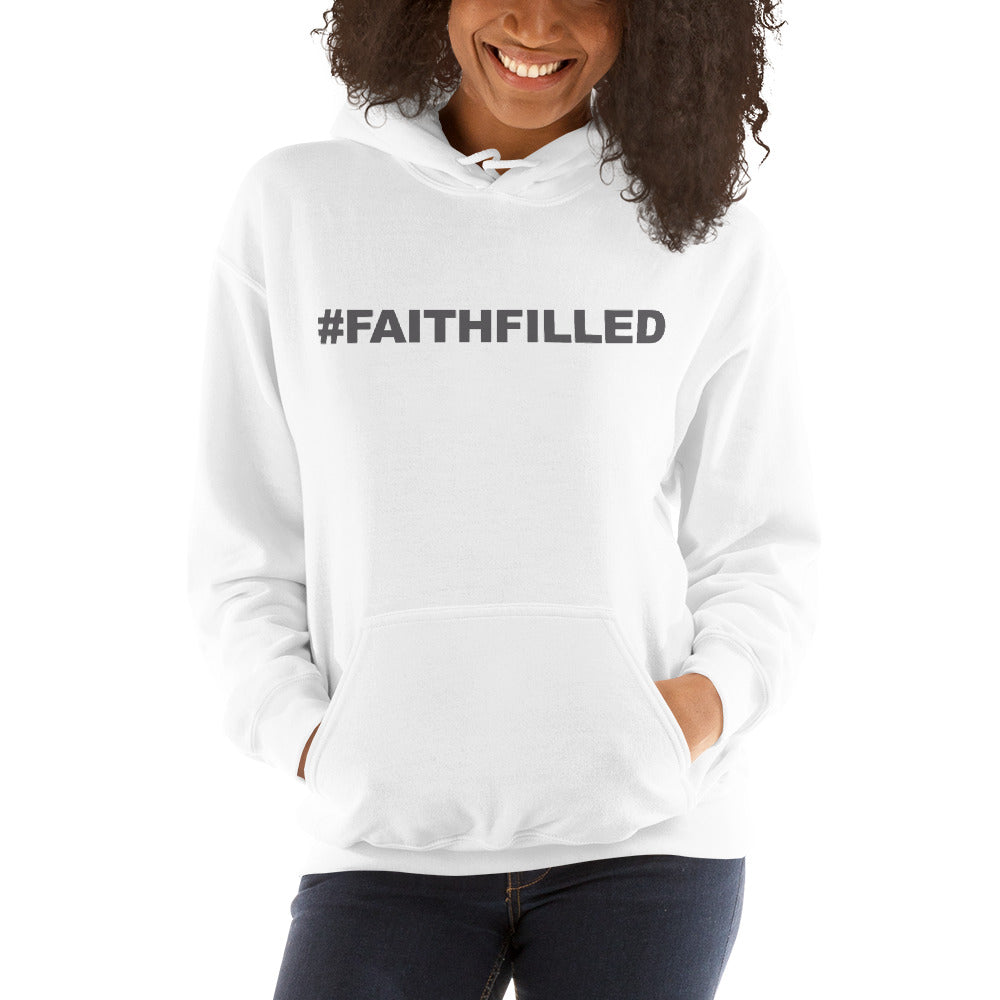 Women's #Faithfilled - Luxury White Hoodie